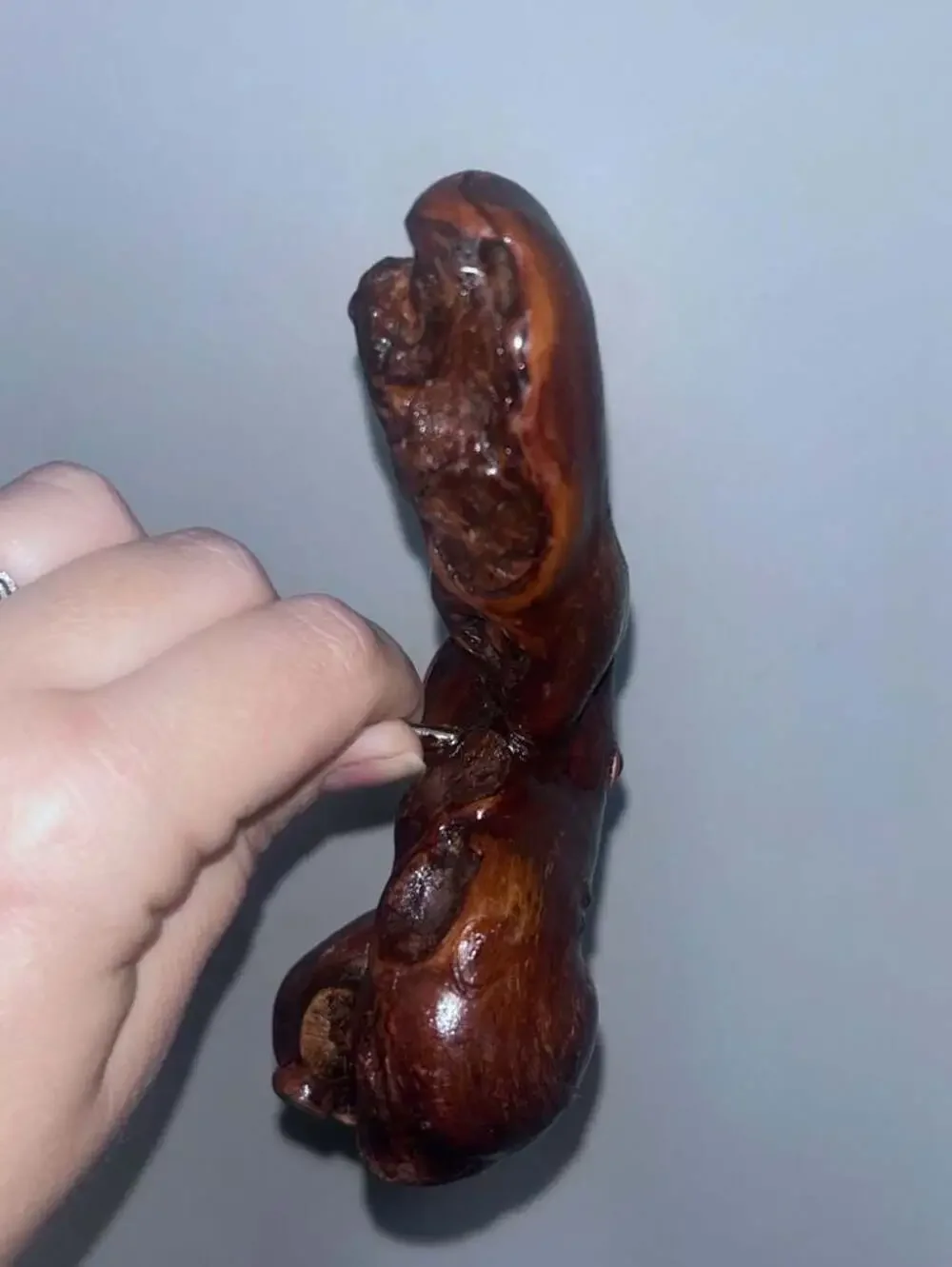 Vintage French Burled Grapevine Wood Corkscrew